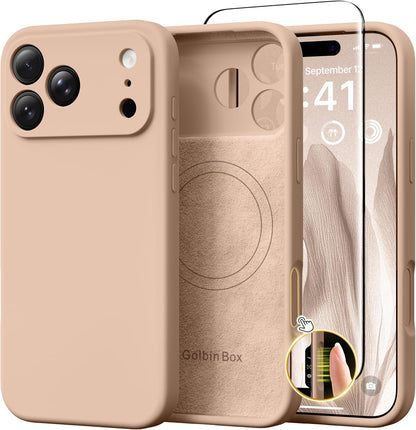 GolbinBox Magnetic for iPhone 13/14 Case, Silicone Cover, Blackcurrant