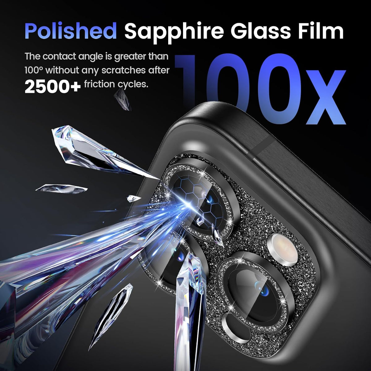 Tensea for iPhone 15 Pro Max/iPhone 15 Pro Camera Lens Protector