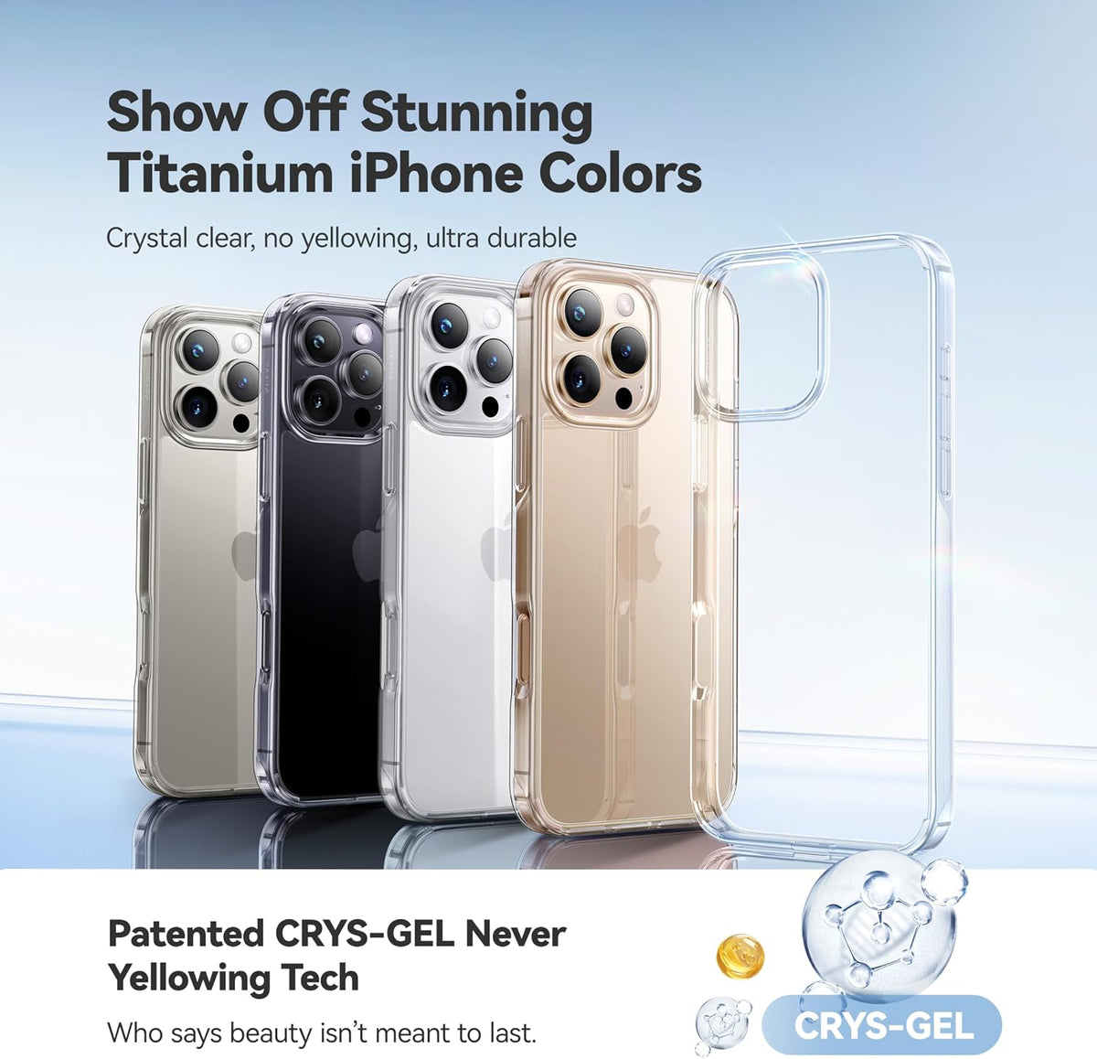 CASEKOO for iPhone Air Case, Crystal Clear, Patented Anti-Yellowing, Slim