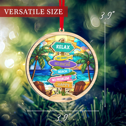 Sea Turtle Gift for Women, Mom & Daughter Christmas Ornament with Card
