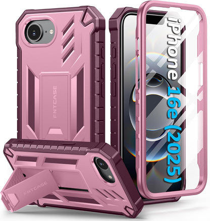 FNTCASE for iPhone 16 Case with Belt Clip and Built-in Screen Protector