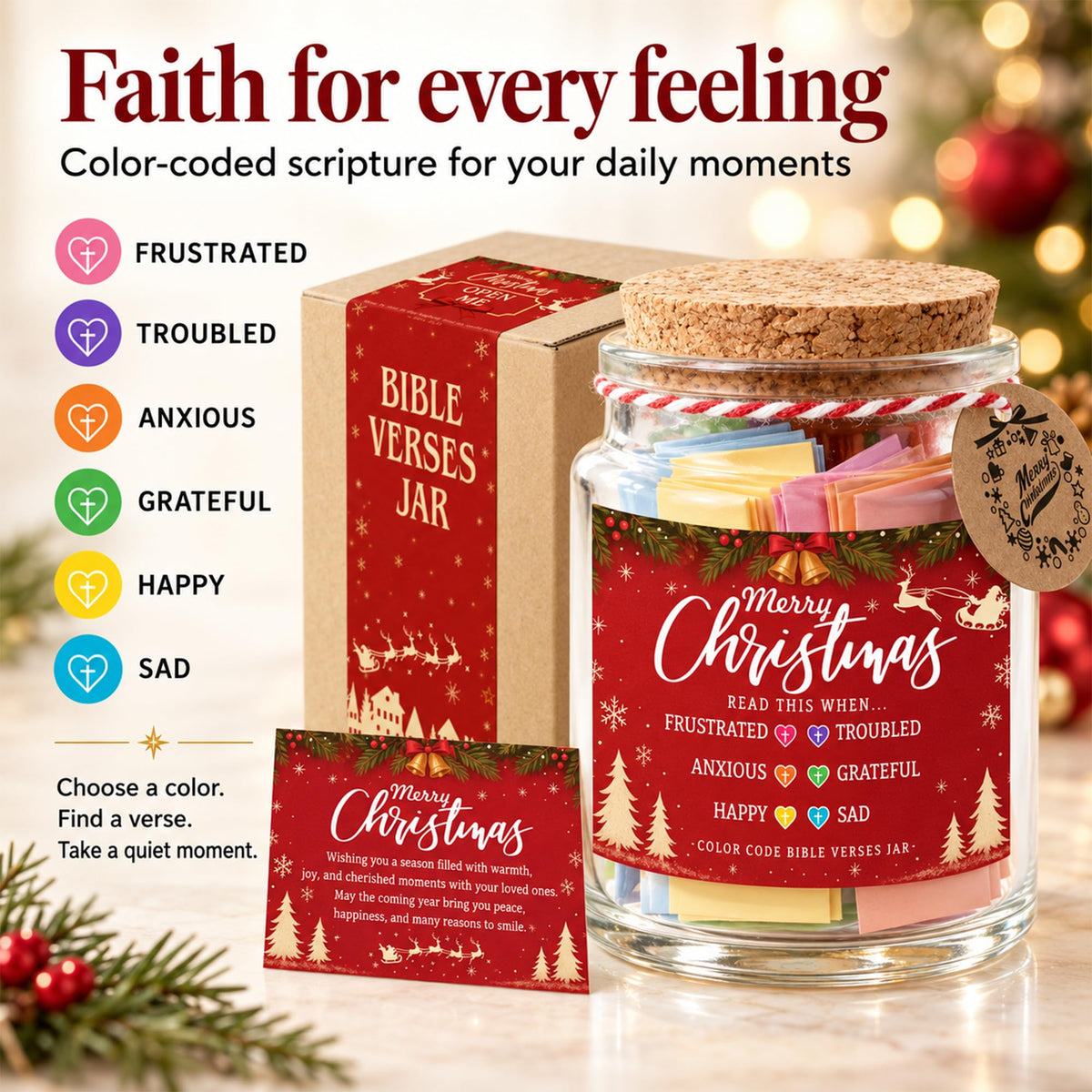 Read This When Bible Verses Jar – Birthday Gifts for Women, Christian Gifts, Christmas Gift for Women, Gift for Mom from Daughter
