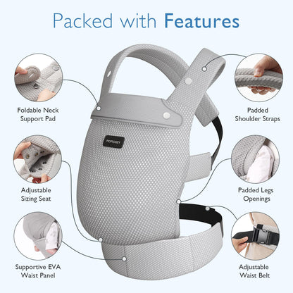 Momcozy PureHug Baby Carrier - Ergonomic, Cozy and Lightweight for 7-45 lbs