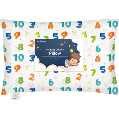 Toddler Pillow with Pillowcase 13x18 My Little Dreamy Pillow(Jolly Rainbow)