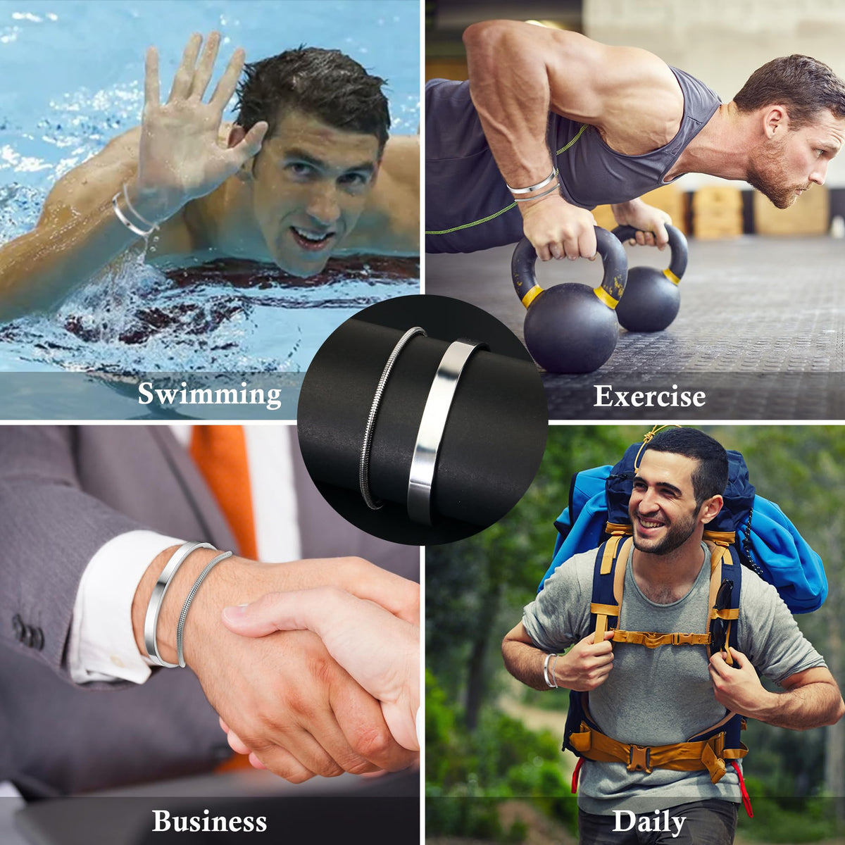 Mens Bracelet for Men, Waterproof Bracelet for Men Jewelry