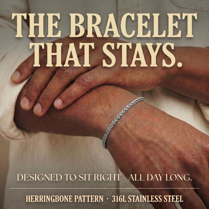 Galis Mens Bracelet - Stainless Steel, Non Tarnish Rope Chain Bracelets, Stylish Fathers Day Gift for Dad, Husband, Boyfriend.