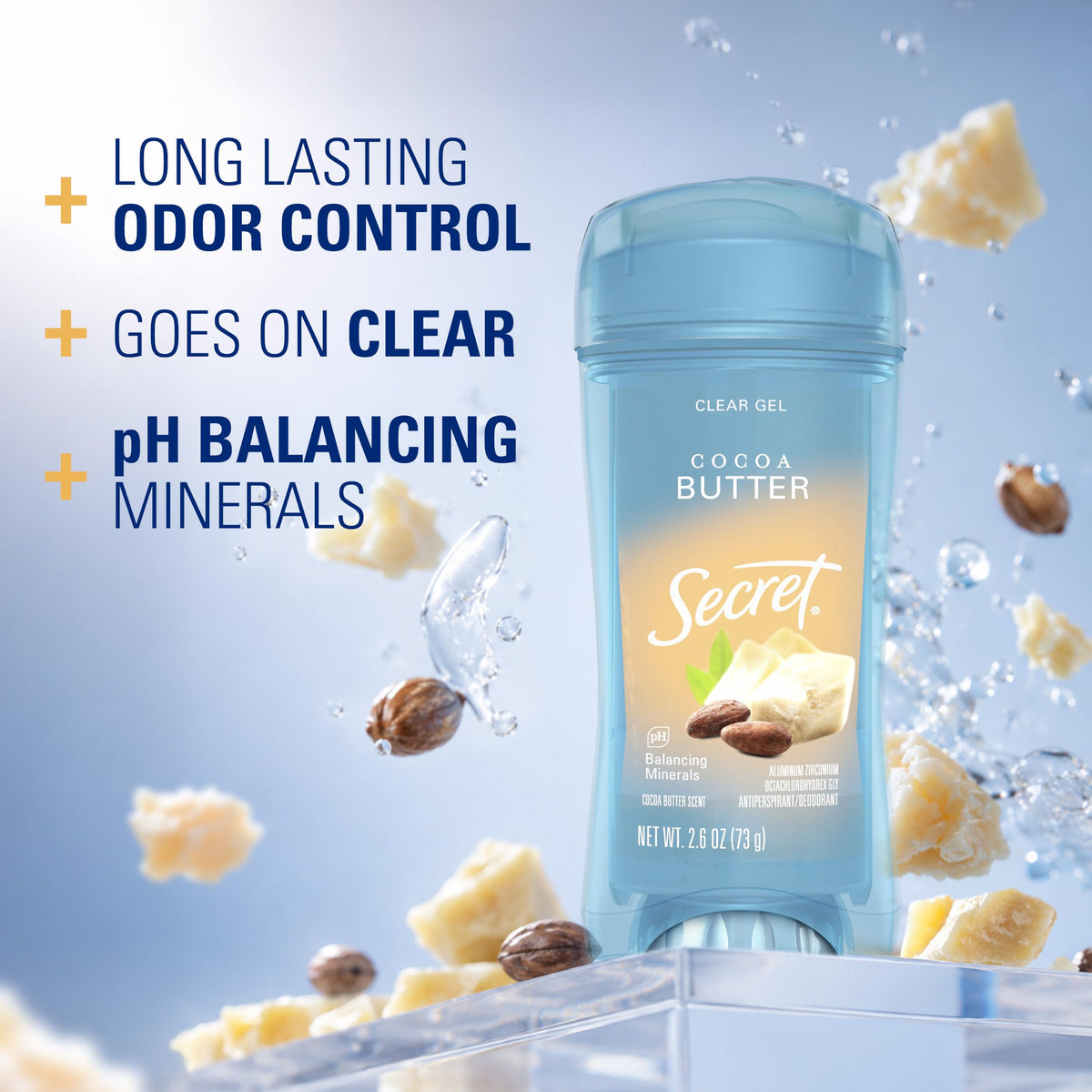 Secret Antiperspirant Deodorant for Women, Cozy Vanilla Scent, 2.6 oz