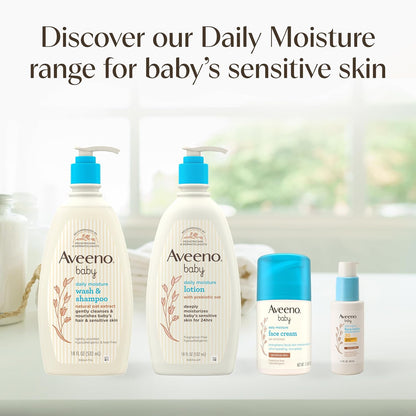 Aveeno Baby Daily Moisture Wash & Shampoo, Tear-Free, 18 fl. oz
