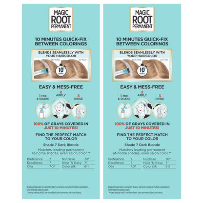 L'Oreal Paris Magic Root Permanent Hair Color Kit, 100% Gray Hair Coverage In Just 10 Minutes, Precision Brush Applicator for Seamless Application, 4 Dark Brown (1 Count)