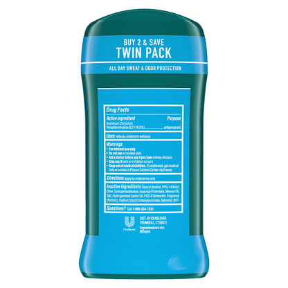 Degree Men Antiperspirant Deodorant, Cool Rush, Twin Pack, 2.7 oz