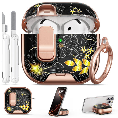 for AirPods Pro 2nd/1st Case (2023-2019)-Purple Bell Flower