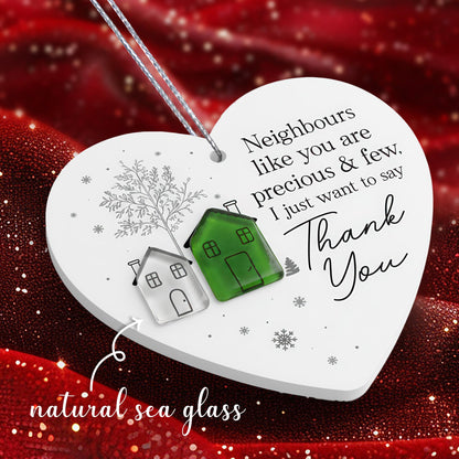 Real Sea Glass Friendship Ornament, for Women Birthday