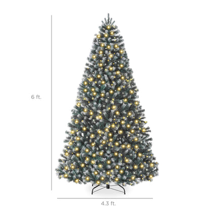Best Choice Products 6ft Artificial Christmas Tree with LED Twinkling Lights, Pre-Lit Spruce Realistic Holiday Xmas Décor, 250 Lights, 798 Tips