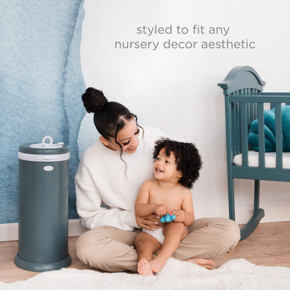 Ubbi Stainless Steel Diaper Pail, No Special Bags, Odor-Locking, White