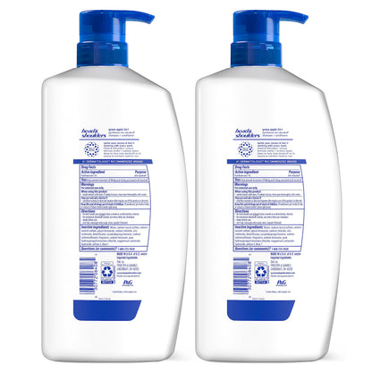 Head and Shoulders Classic Clean Anti-Dandruff 2 in 1 Paraben Free Shampoo and Conditioner, 32.1 fl oz