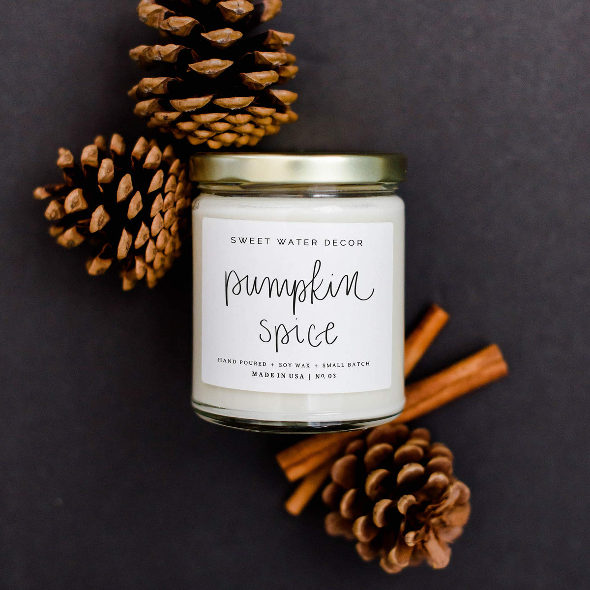 Sweet Water Decor Cinnamon Roll Candle, 9oz Clear Jar, Fall Scent