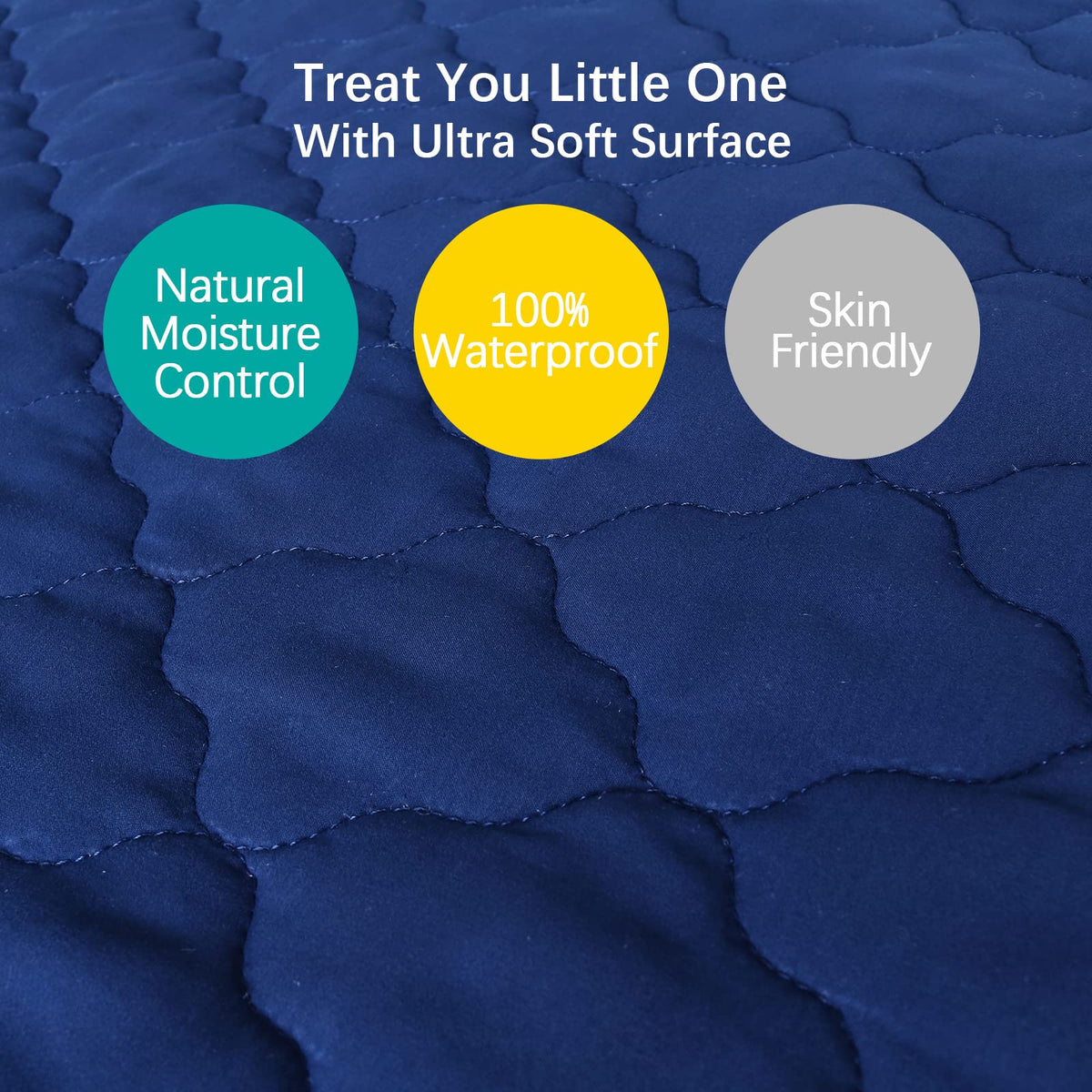 Crib Mattress Protector Sheets Fitted Waterproof Mattress Pad Cover 2 Pack