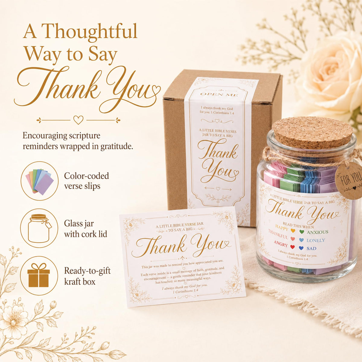 Read This When Bible Verses Jar – Birthday Gifts for Women, Christian Gifts, Christmas Gift for Women, Gift for Mom from Daughter
