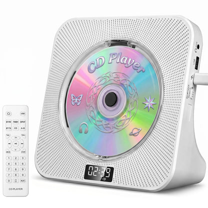 Gueray CD Player Portable Bluetooth Desktop CD Player for Home (Black)