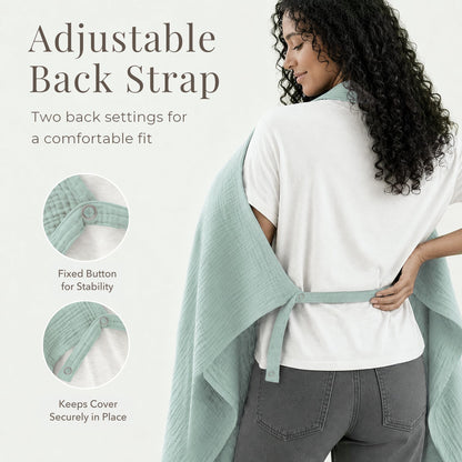 Konssy Muslin Nursing Cover Up for Breastfeeding with Rigid Hoop