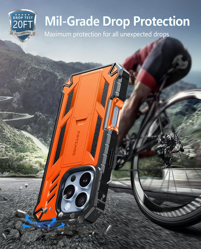 FNTCASE for iPhone 16 Case with Belt Clip and Built-in Screen Protector