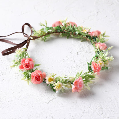Pink Bohemian Flower Crown, Fairy Babys Breath Flower Headband
