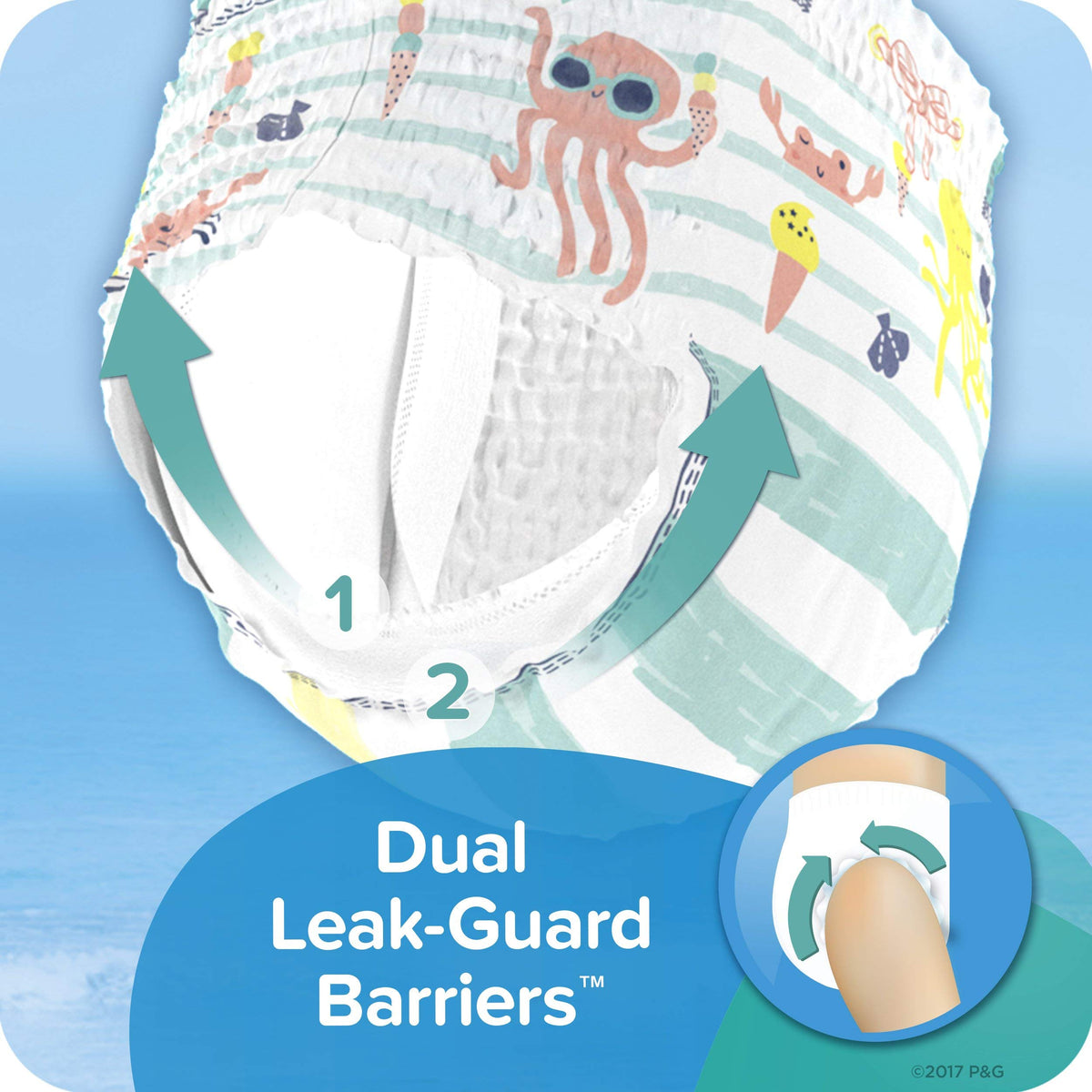 Pampers Splashers Swim Diapers, Size 4, 18 Count, Disposable Swim Diapers, Contains Mess, No Swell
