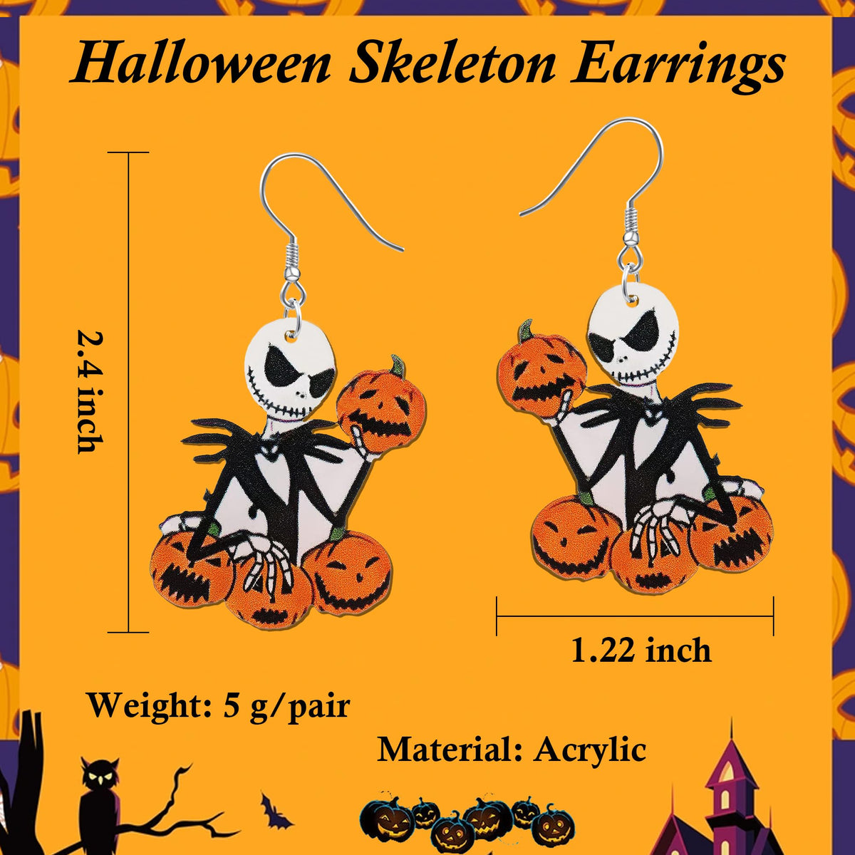 Halloween Earrings for Girls Matching Halloween Gothic Costumes