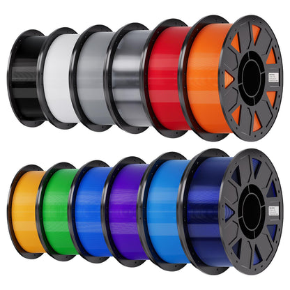 Creality PETG Filament 1.75mm 4KG, Black+White+Blue+Red, Total 4-Pack