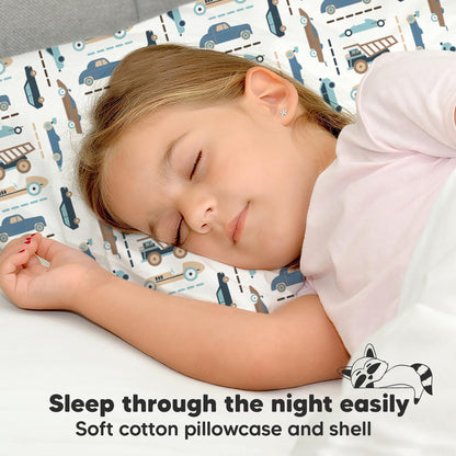 Toddler Pillow with Pillowcase 13x18 My Little Dreamy Pillow(Jolly Rainbow)