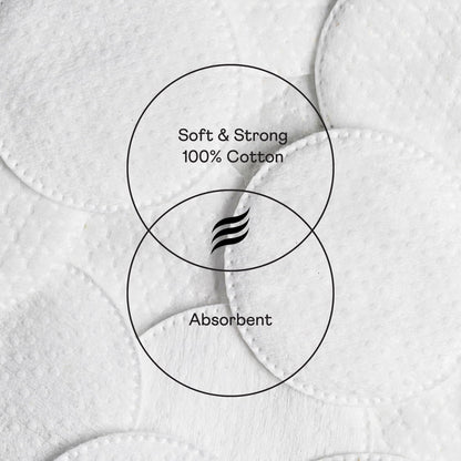 Swisspers Premium Cotton Rounds, Dual-Sided, 100 Count (Pack of 6)