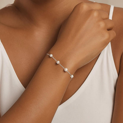 Pearl Bracelets for Women and Girls, Dainty Bracelet Wedding Pearl Jewelry