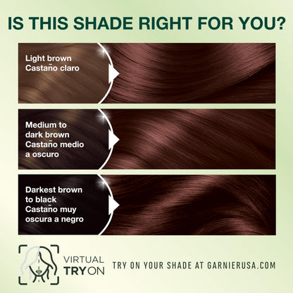 Garnier Nutrisse Ultra Crème Hair Color, 33 Darkest Golden Brown, 1 Count