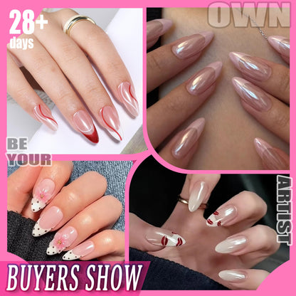 UNA GELLA Short Sharp Square Nail Tips 504pcs X-Soft Flat Square Nails