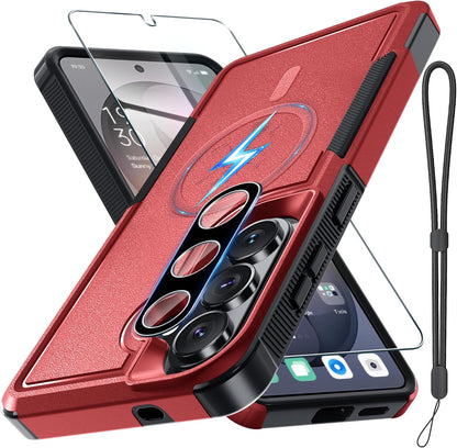 for Samsung Galaxy S24 FE Case, Full Body Heavy Duty Cover, Black Matte