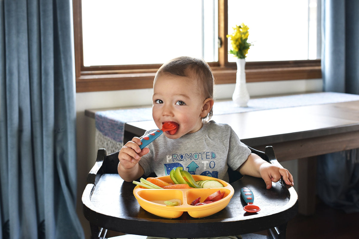 PandaEar 3 Pack Toddler Plates, Silicone Divided Suction Plate for Babies, BPA-Free 100% Food-Grade Silicone Unbreakable Baby Plate (Pink/Purple/Blue, Without Lids)