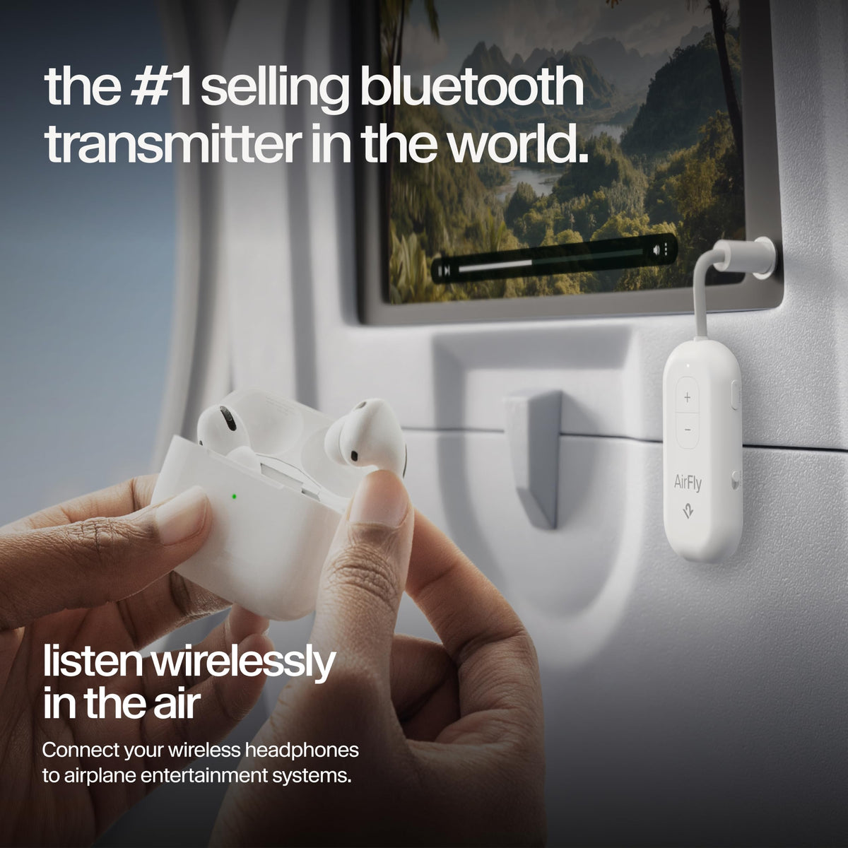 Twelve South AirFly SE, Bluetooth Wireless Audio Transmitter Adapter, White