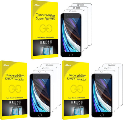JETech Screen Protector for iPhone SE 3/2 (2022/2020), 3-Pack