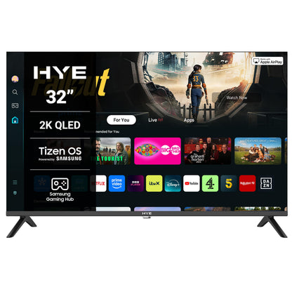 HYE 43" LED Smart TV - 4K Ultra HD, Samsung Tizen OS & Gaming Hub, Black