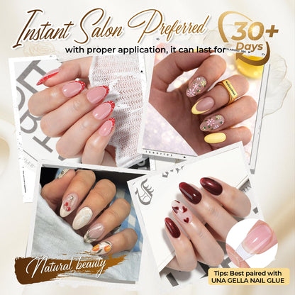 UNA GELLA Short Sharp Square Nail Tips 504pcs X-Soft Flat Square Nails