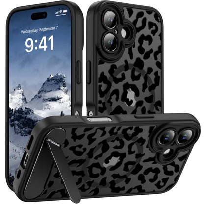 Magnetic Compatible with iPhone 16 Case, [Built-in Kickstand][Full Camera Protection][Compatible with MagSafe][Anti-Fingerprint] Shockproof Phone Case for iPhone 16 6.1",Brown