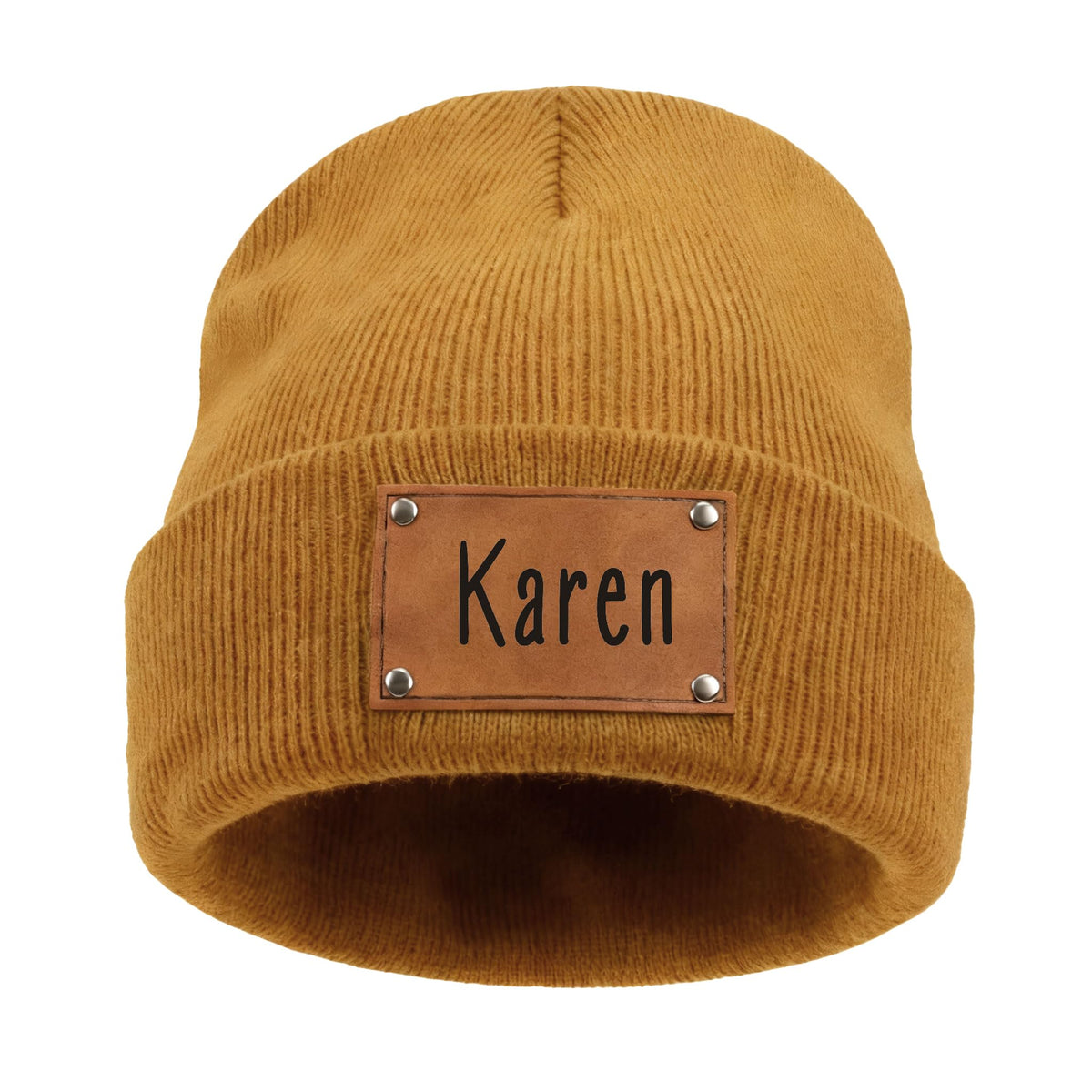 EDSG Personalized Baby Beanie Hat, Custom Winter Knit Name Hat for Newborn Infant Adult
