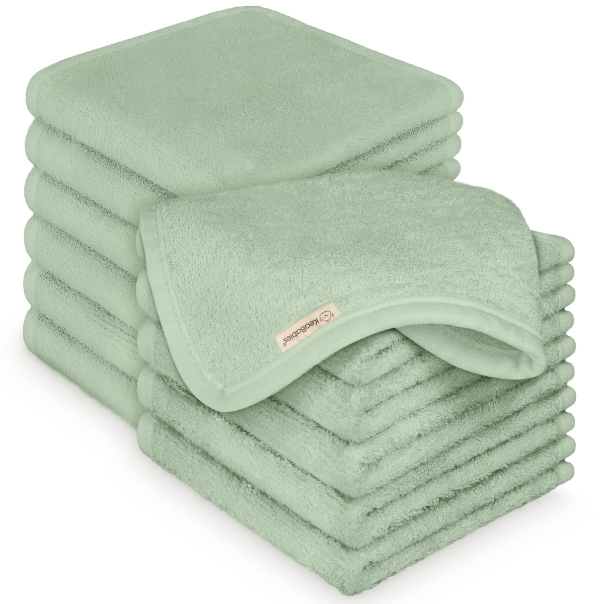 6-Pack Baby Washcloths, Soft Absorbent Washcloths for Face, Body (White)