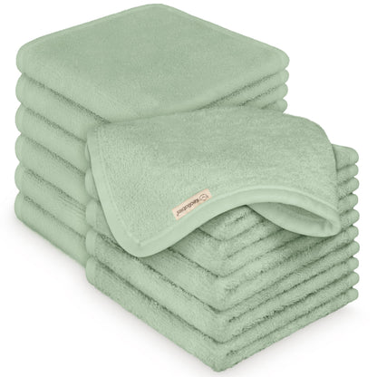 6-Pack Baby Washcloths, Soft Absorbent Washcloths for Face, Body (White)