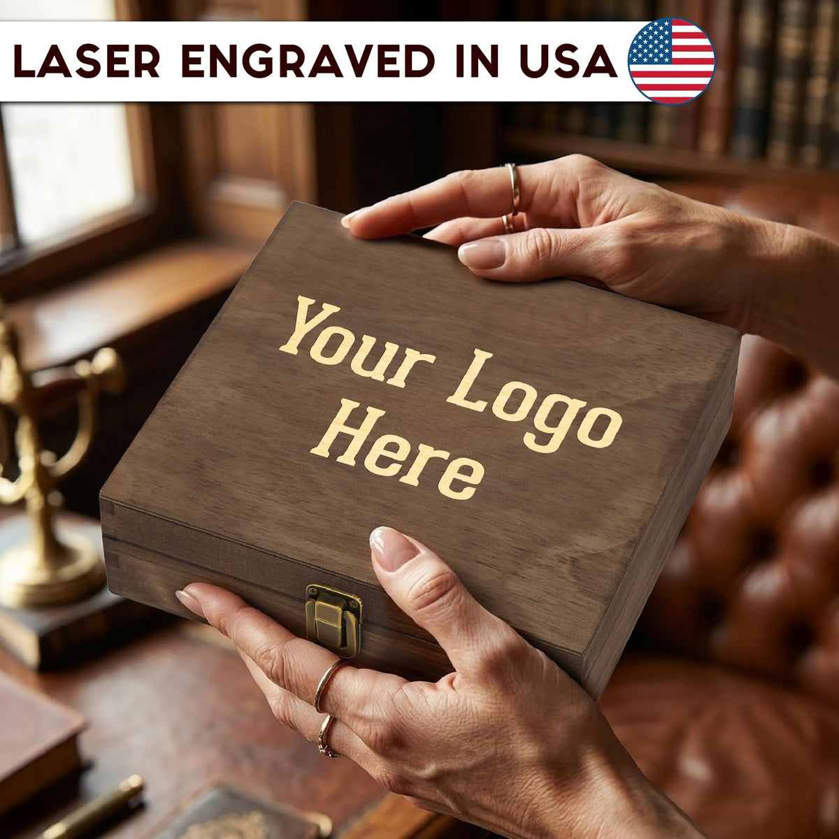 Personalized Wooden Keepsake Box, Custom Engraved Memory Box with Lid