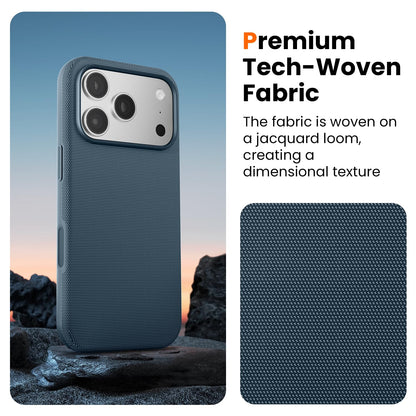 Mkeke for iPhone 17 Pro Max Case Techwoven Green, [Compatible with MagSafe] [Camera Control Cover] [Premium Tech Woven Fabric] [Drop Protection] Shockproof Skin-Friendly