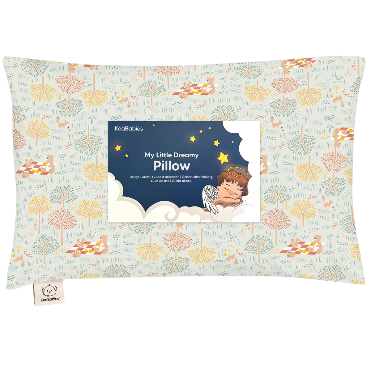 Toddler Pillow with Pillowcase 13x18 My Little Dreamy Pillow(Jolly Rainbow)