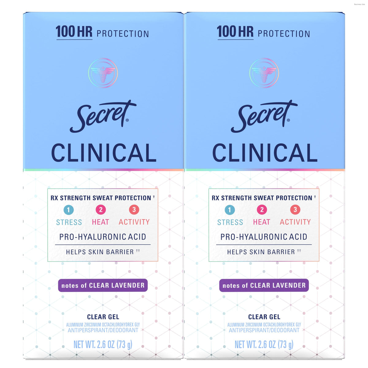 Secret Clinical Antiperspirant Deodorant, Completely Clean 2.6 oz Pack of 2