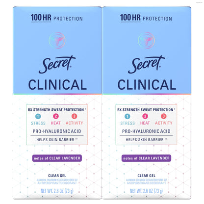 Secret Clinical Antiperspirant Deodorant, Completely Clean 2.6 oz Pack of 2