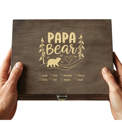 Personalized Wooden Keepsake Box, Custom Engraved Memory Box with Lid